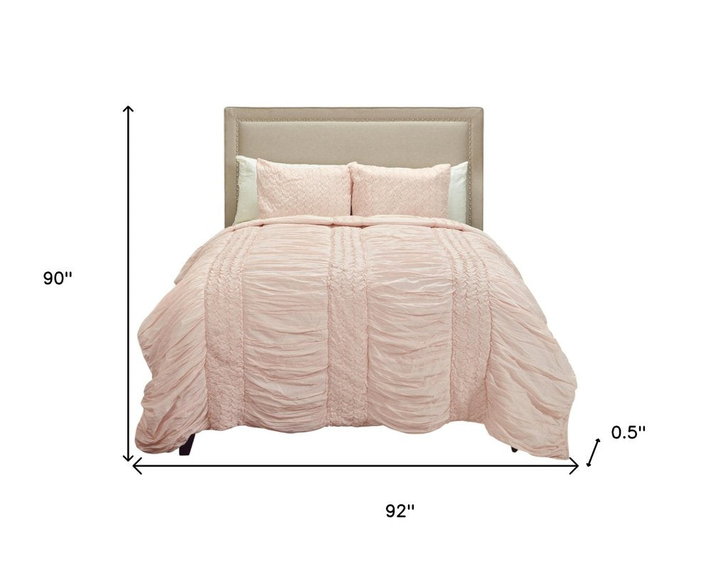 Pink Geometric Queen Quilt HomeRoots