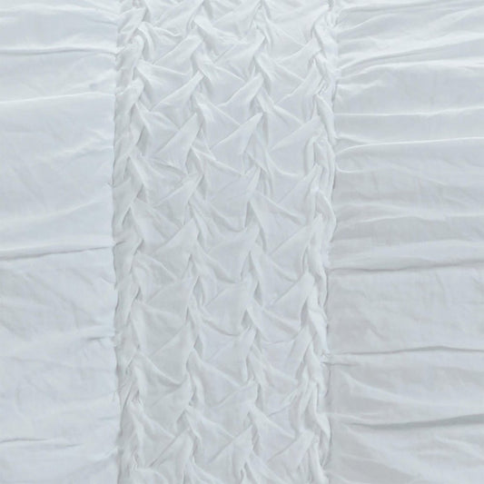 White Geometric King Quilt HomeRoots