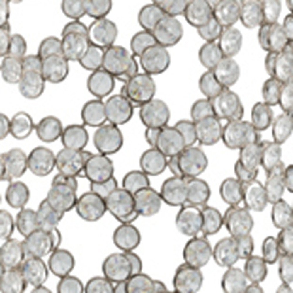 40" Silver Oval Crystal Glass Floor Vase With Faux Crystals HomeRoots