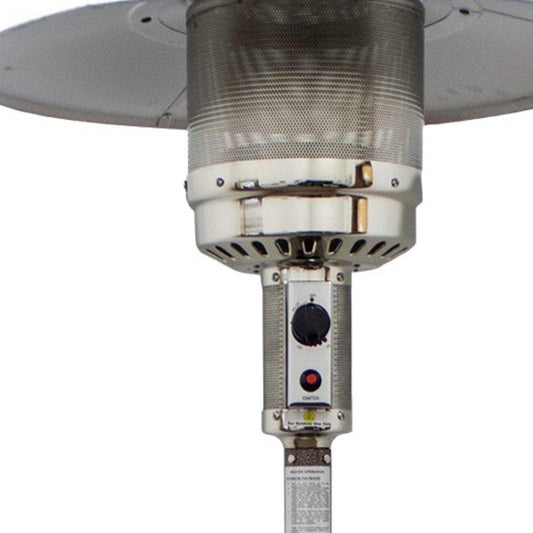 48000 BTU Bronze Steel Propane Cylindrical Pole Standing Patio Heater HomeRoots