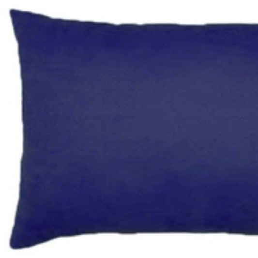 Set Of Two 12" X 20" Navy Blue Polyester Zippered Pillow Cover FurniFindUSA