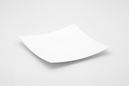 13" White Square Bone China Platter HomeRoots