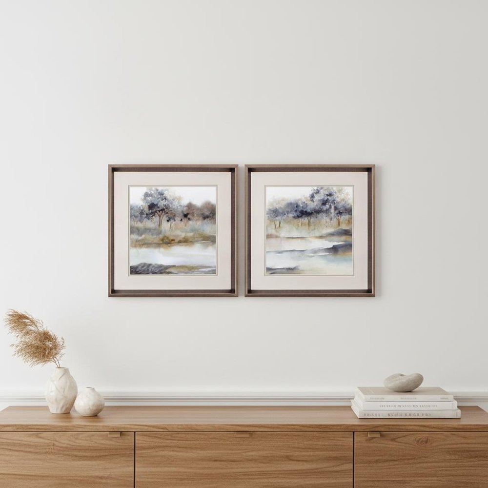 Set Of Two Silent Waters Bronze Framed Print Wall Art HomeRoots