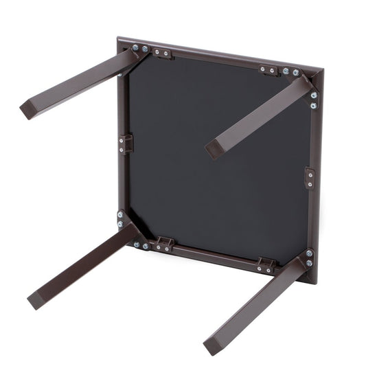 18" Black Square Glass Outdoor Side Table HomeRoots