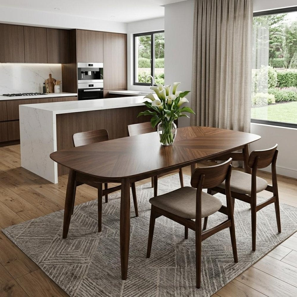 95" Brown Solid Wood Dining Table HomeRoots