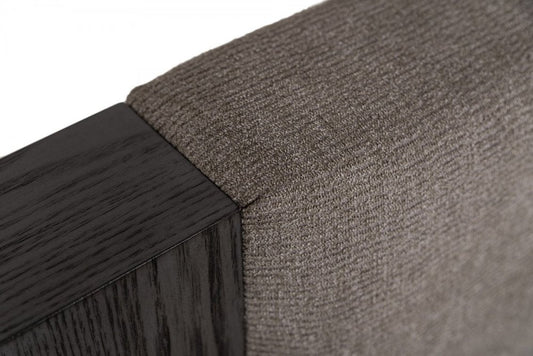 Dark Gray Upholstered King Bed Frame