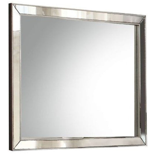 32" Platinum Wood Framed Mounted Dresser Mirror HomeRoots