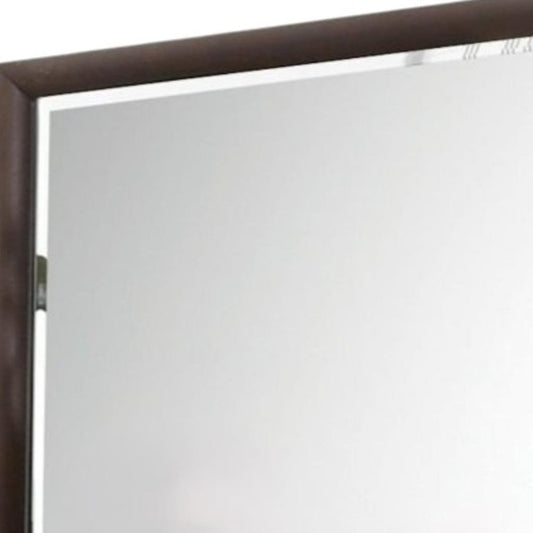 36" Merlot Wood Framed Mounted Dresser Mirror HomeRoots