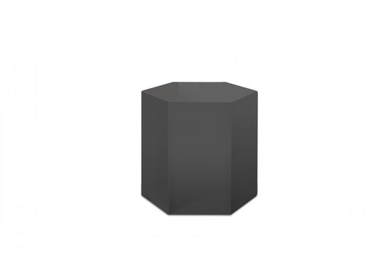 13" Grey High Gloss Manufactured Wood Hexagon End Table HomeRoots