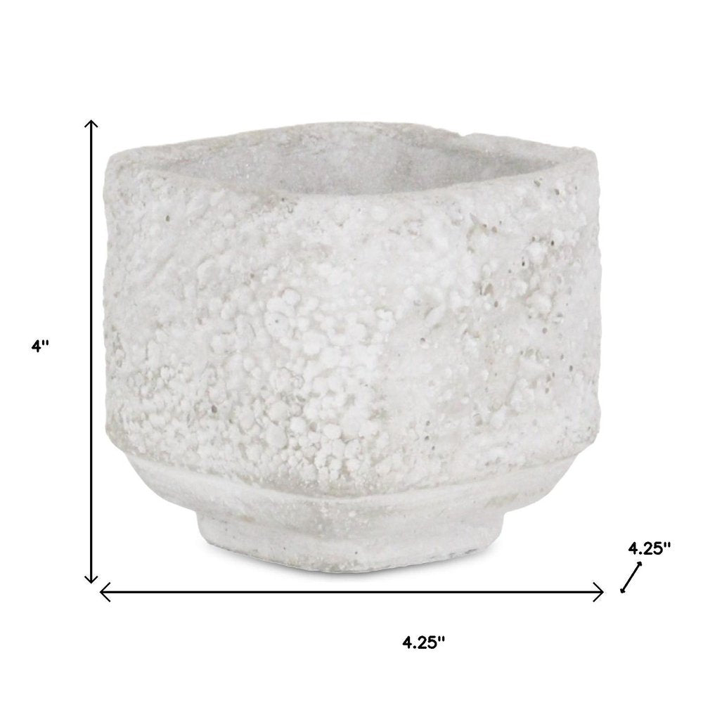 Gray Cement 106 Ounce Crackle Square Distressed Pot Planter HomeRoots