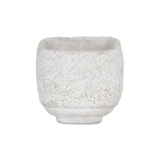 Gray Cement 106 Ounce Crackle Square Distressed Pot Planter HomeRoots