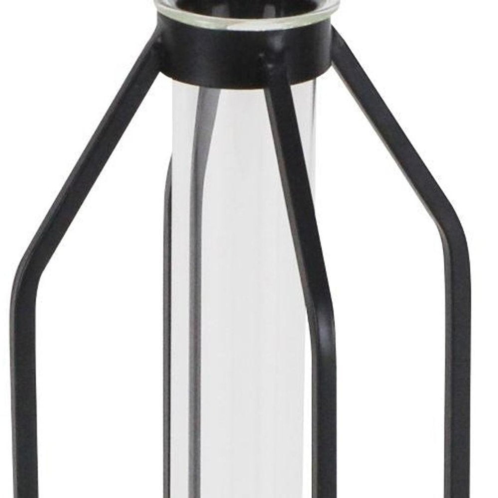 11" Black Glass Tabletop Sculpture HomeRoots