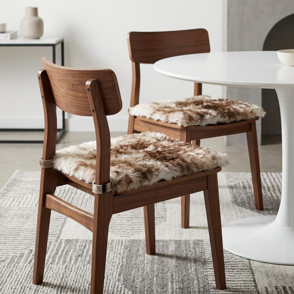 Set Of Two 17" X 17" Gradient Chocolate Wool Chair Pads HomeRoots