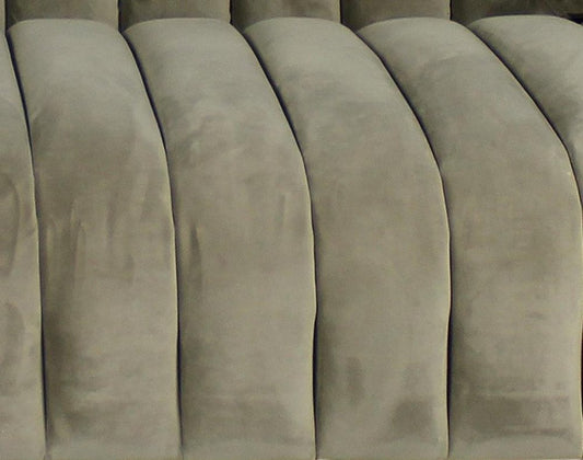 90" Gray Brown Velvet Sofa And Toss Pillows With Gold Legs HomeRoots