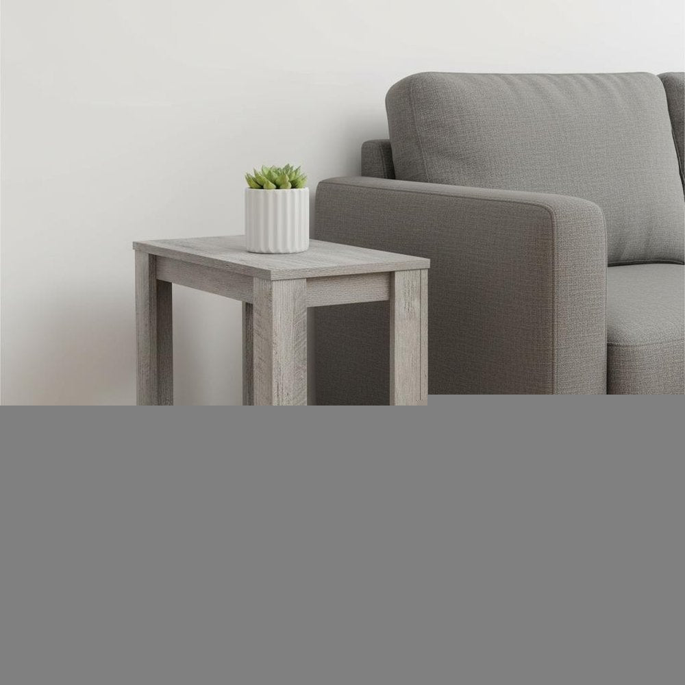 22" Gray Wood End Table With Shelf HomeRoots