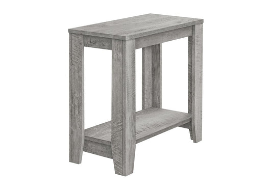 22" Gray Wood End Table With Shelf HomeRoots