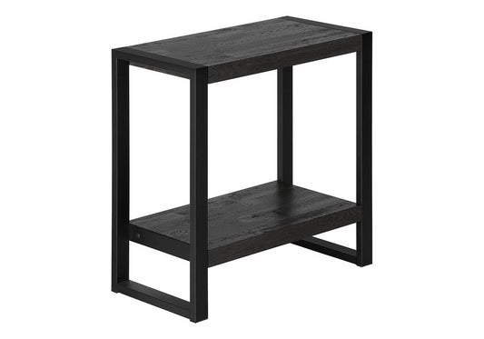 24" Black End Table With Shelf HomeRoots