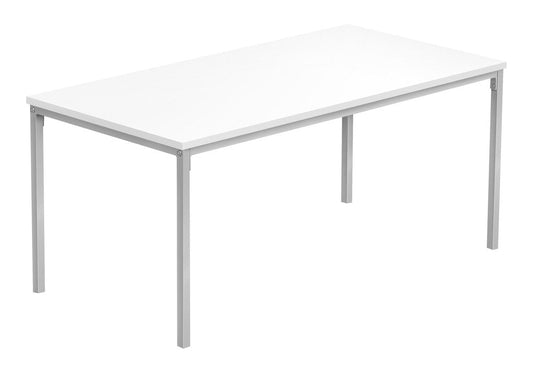 40" White And Silver Metal Coffee Table HomeRoots
