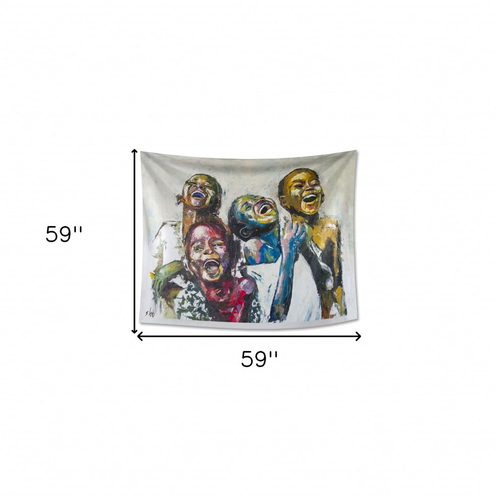 Julio Happy Kids Unframed Tapestry Wall Art HomeRoots