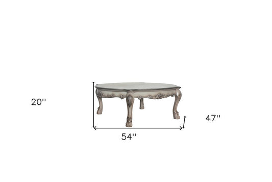 54" Bone Wood Coffee Table HomeRoots