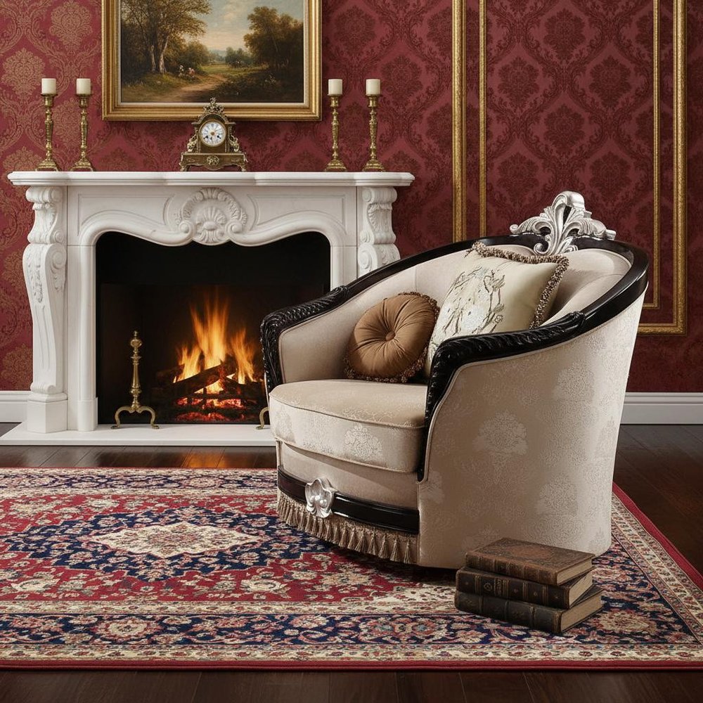 47" Tan and Black Fabric Floral Arm Chair And Toss Pillows HomeRoots