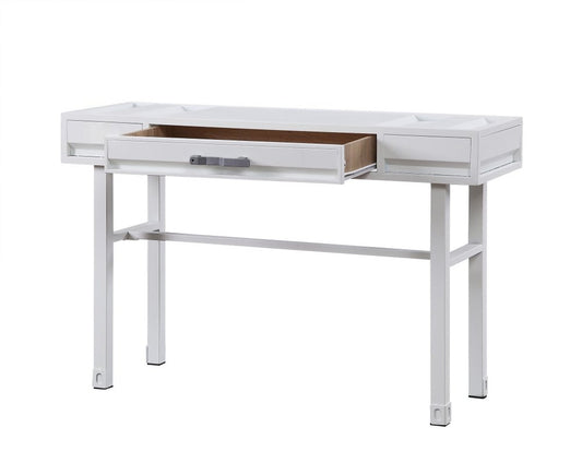 47" White Iron Vanity Table HomeRoots
