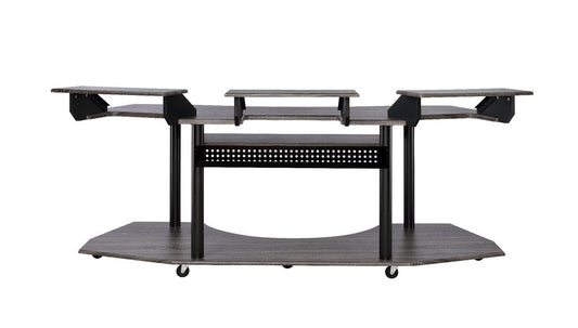 83" Black Music Recording Studio Desk HomeRoots