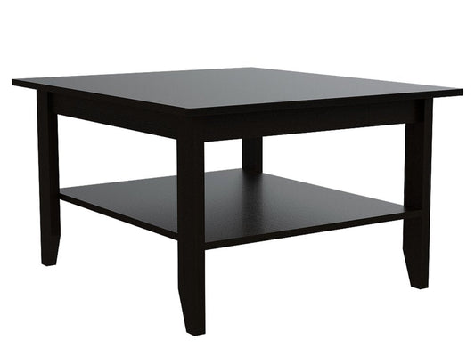 22" Brown and Black Open shelving Bar Cart and Coffee Table HomeRoots