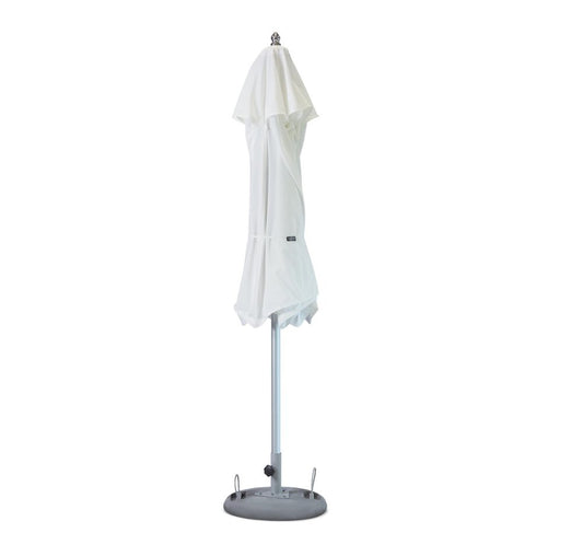 8' White Polyester Square Market Patio Umbrella HomeRoots