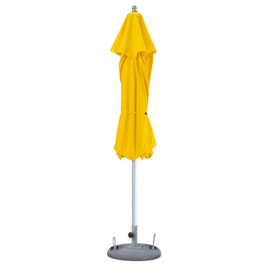 10' Yellow Polyester Round Tilt Cantilever Patio Umbrella with Stand HomeRoots