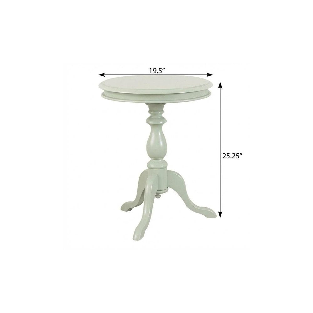 25" Antique Ivory Manufactured Wood Round End Table HomeRoots