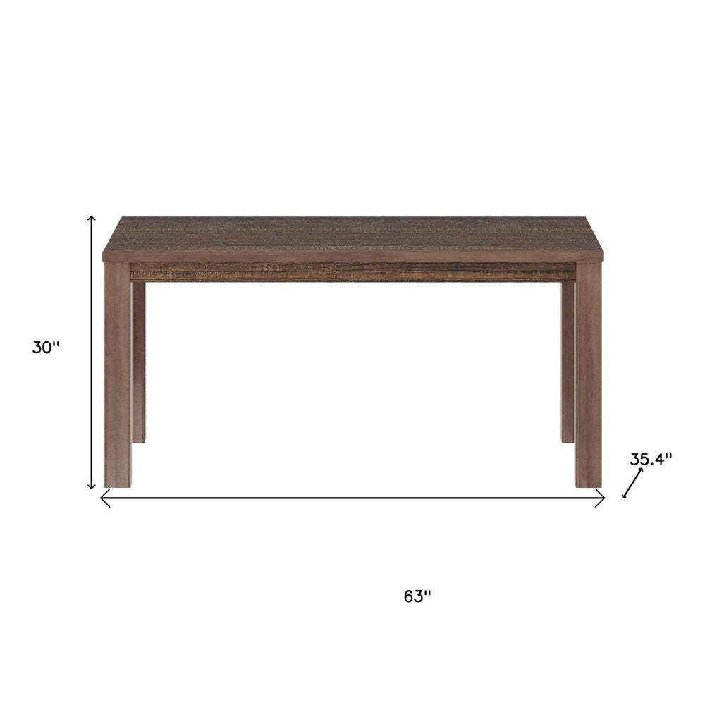 35" Espresso Solid Wood Dining Table HomeRoots