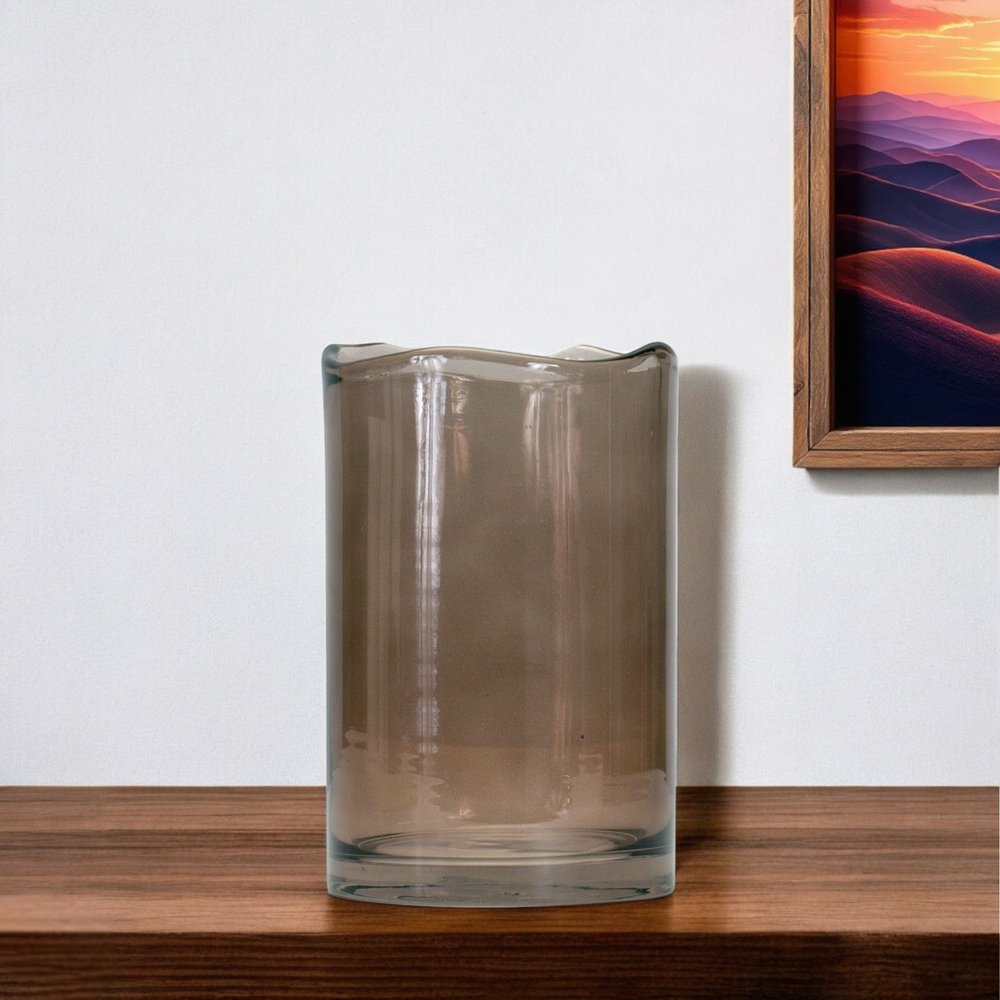 8" Brown Cylinder Glass Table Vase HomeRoots