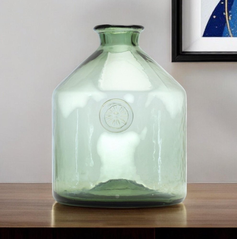 9" Sage Green Cylinder Glass Table Vase HomeRoots