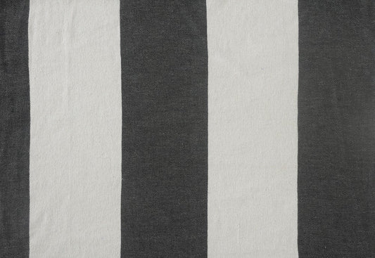 50" X 60" Blue and White Woven Cotton Striped Throw Blanket with Tassels HomeRoots