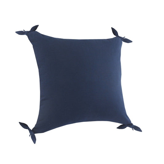 20" X 20" Navy Blue 100% Cotton Zippered Pillow 4.0" (L) x 20.0" (W) x 20.0" (H) FurniFindUSA
