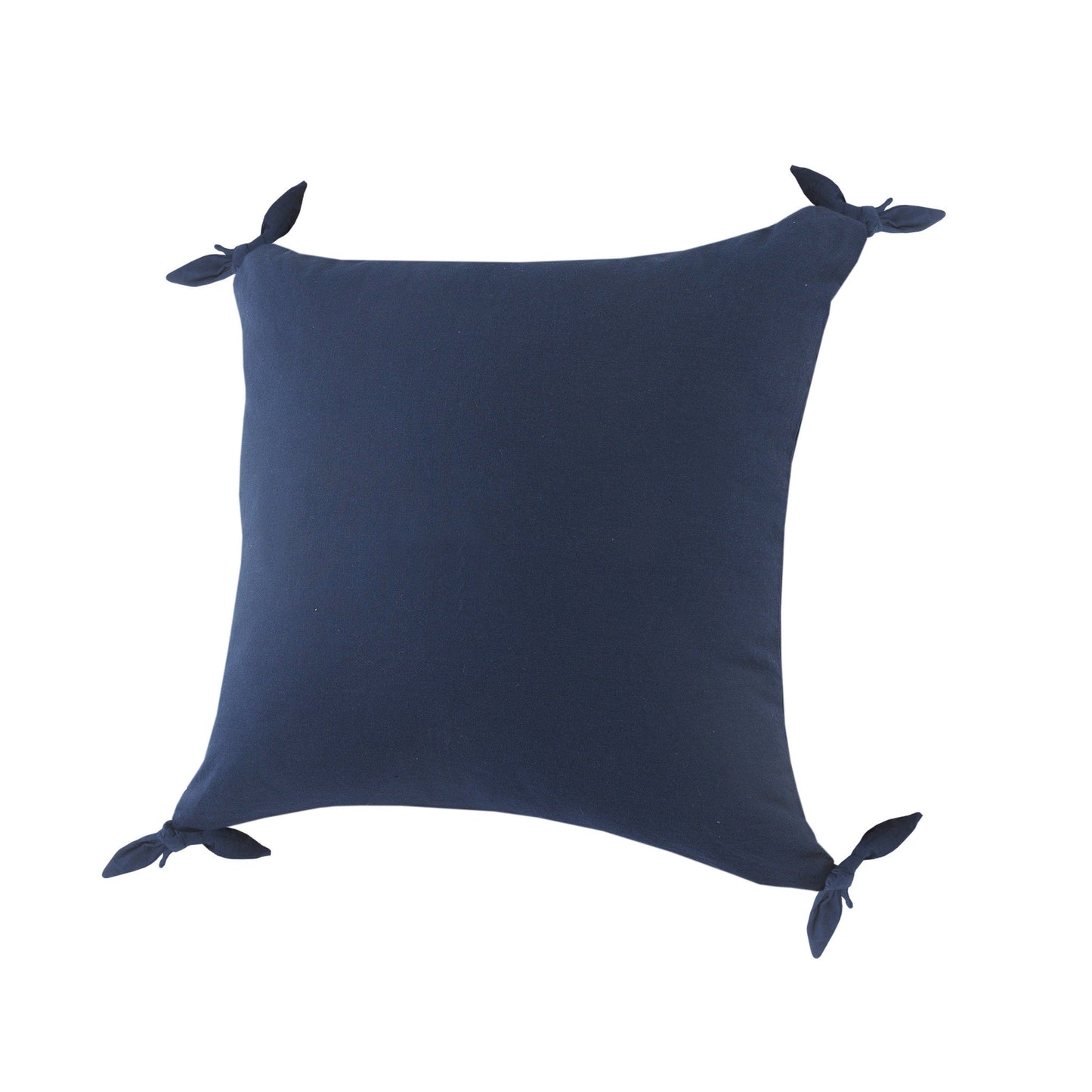 20" X 20" Navy Blue 100% Cotton Zippered Pillow 4.0" (L) x 20.0" (W) x 20.0" (H) FurniFindUSA