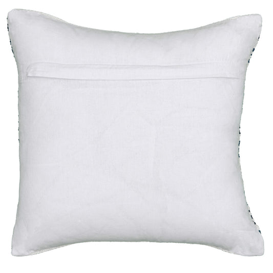 18" X 18" Blue White And Gray 100% Cotton Chevron Zippered Pillow FurniFindUSA