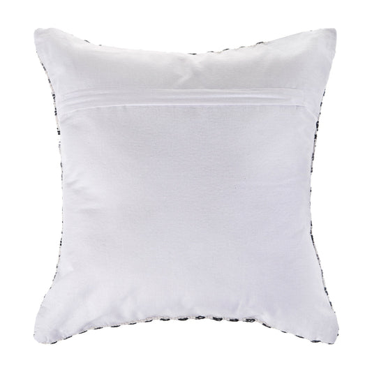18" X 18" Gray Black And White 100% Cotton Chevron Zippered Pillow FurniFindUSA