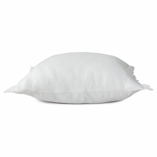 20" X 20" True White 100% Cotton Zippered Pillow FurniFindUSA