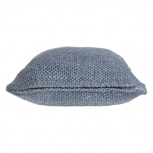 20" X 20" Frost Blue 100% Cotton Zippered Pillow FurniFindUSA