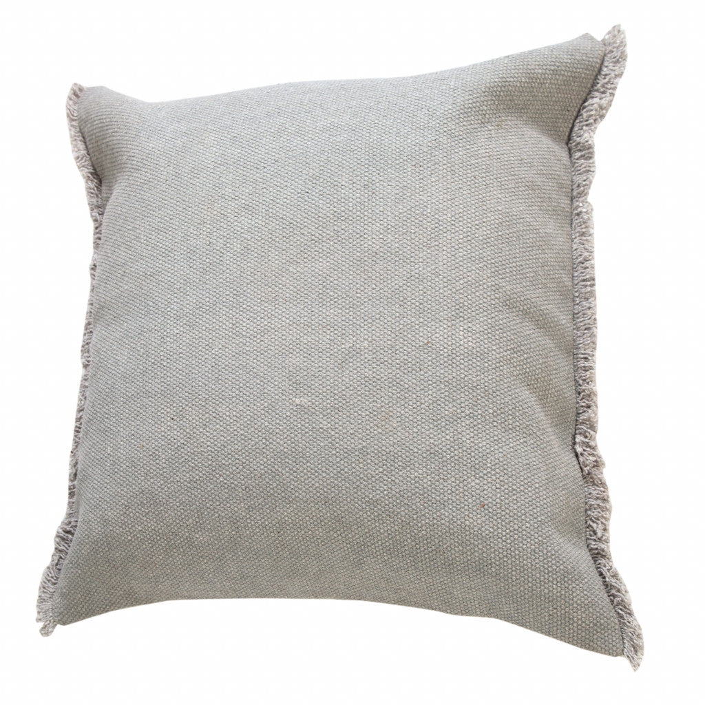 20" X 20" Microchip Gray And Light Gray 100% Cotton Zippered Pillow FurniFindUSA