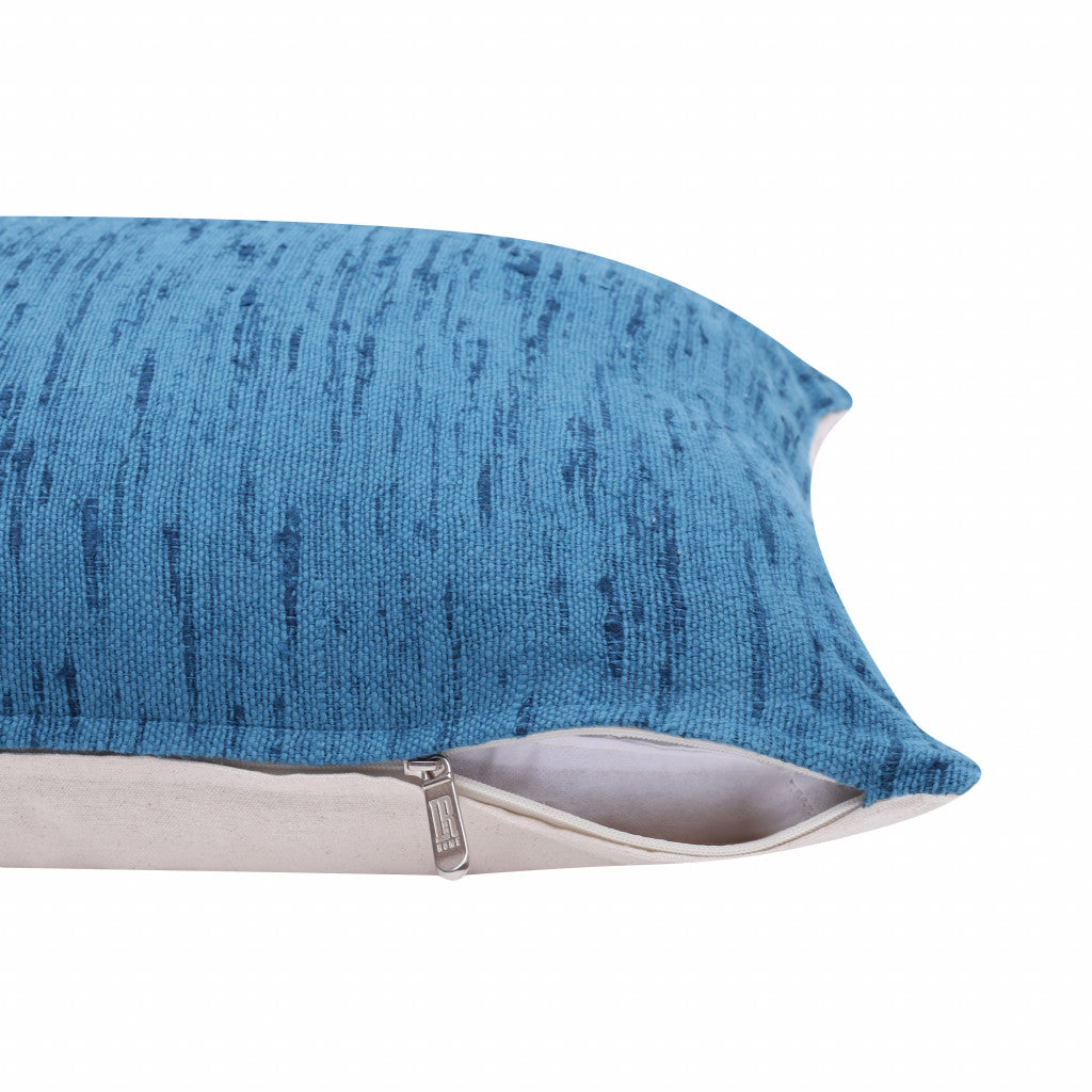 20" X 20" Ocean Blue Linen Zippered Pillow FurniFindUSA