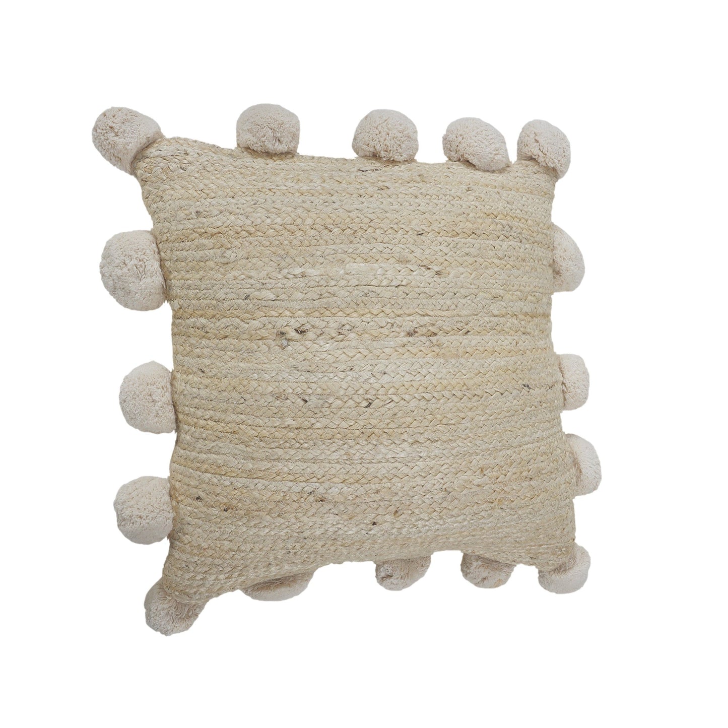 20" X 20" Tan Jute Zippered Pillow FurniFindUSA