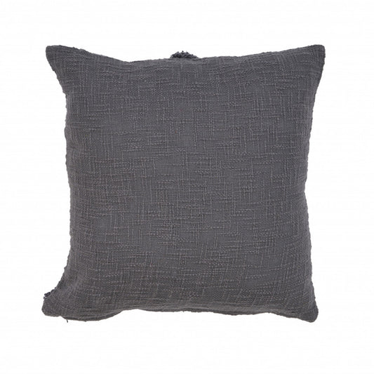 20" X 20" Dark Gray 100% Cotton Geometric Zippered Pillow 4.0" (L) x 20.0" (W) x 20.0" (H) FurniFindUSA