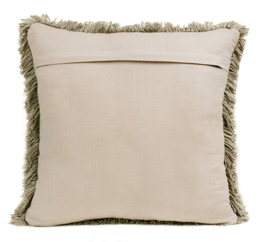 20" X 20" Taupe Polyester Zippered Pillow FurniFindUSA