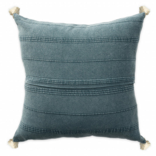 18" X 18" Bluish Gray 100% Cotton Zippered Pillow FurniFindUSA