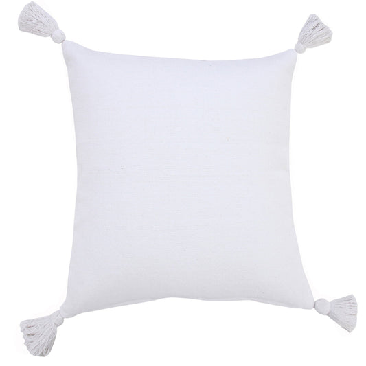 20" X 20" White 100% Cotton Zippered Pillow FurniFindUSA