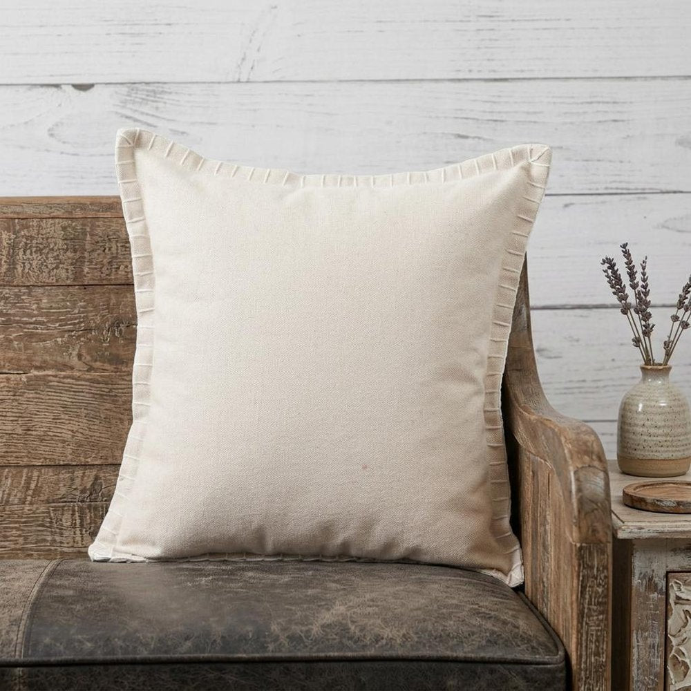 20" X 20" Beige 100% Cotton Zippered Pillow HomeRoots