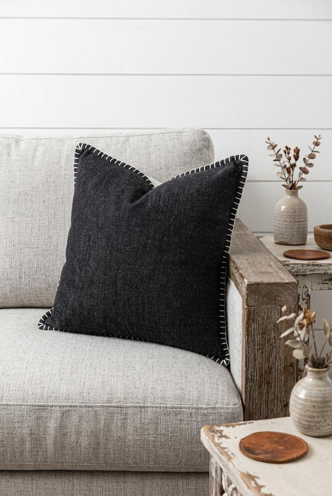 20" Jet Cotton Throw Pillow HomeRoots
